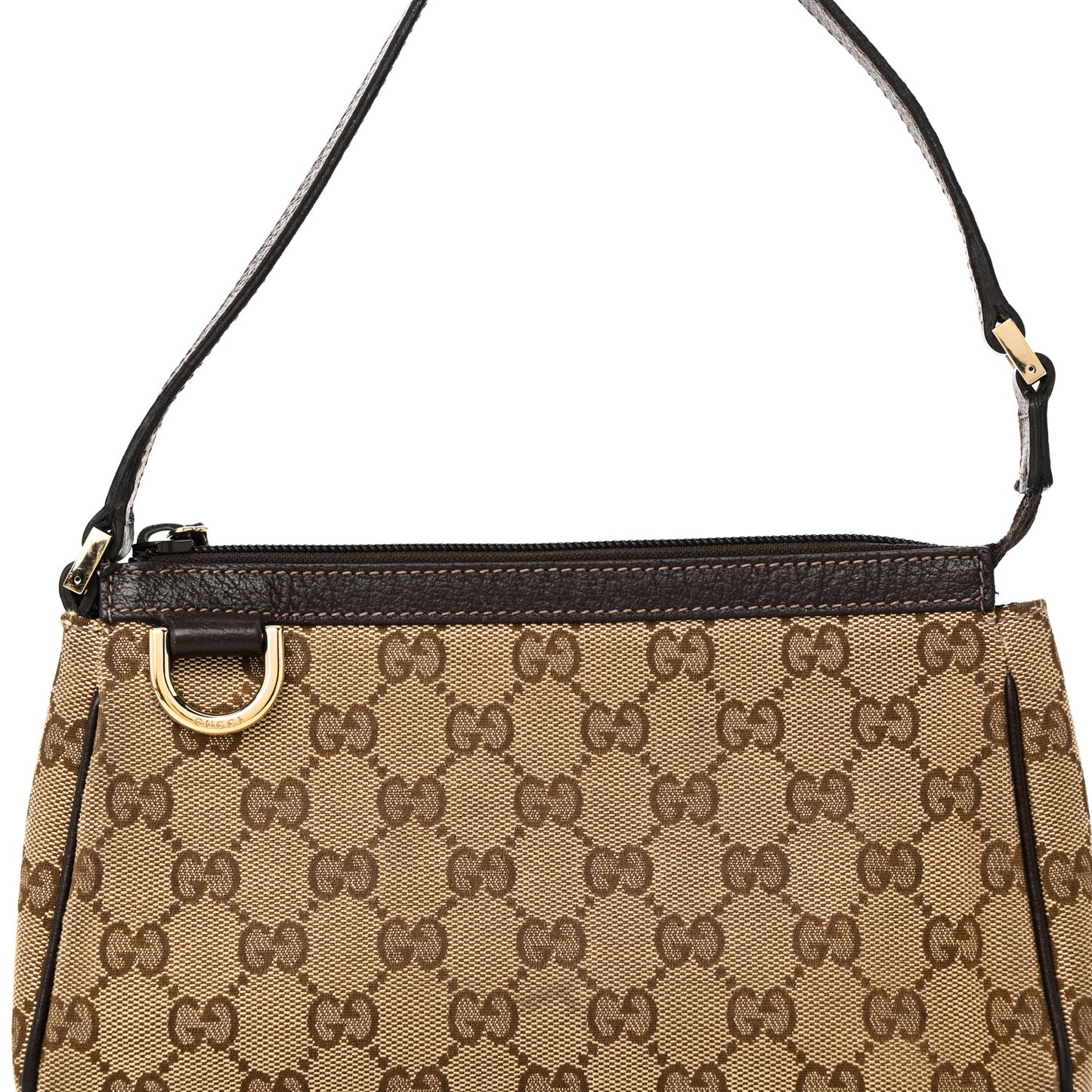 Monogram D Ring Cosmetic Case Brown