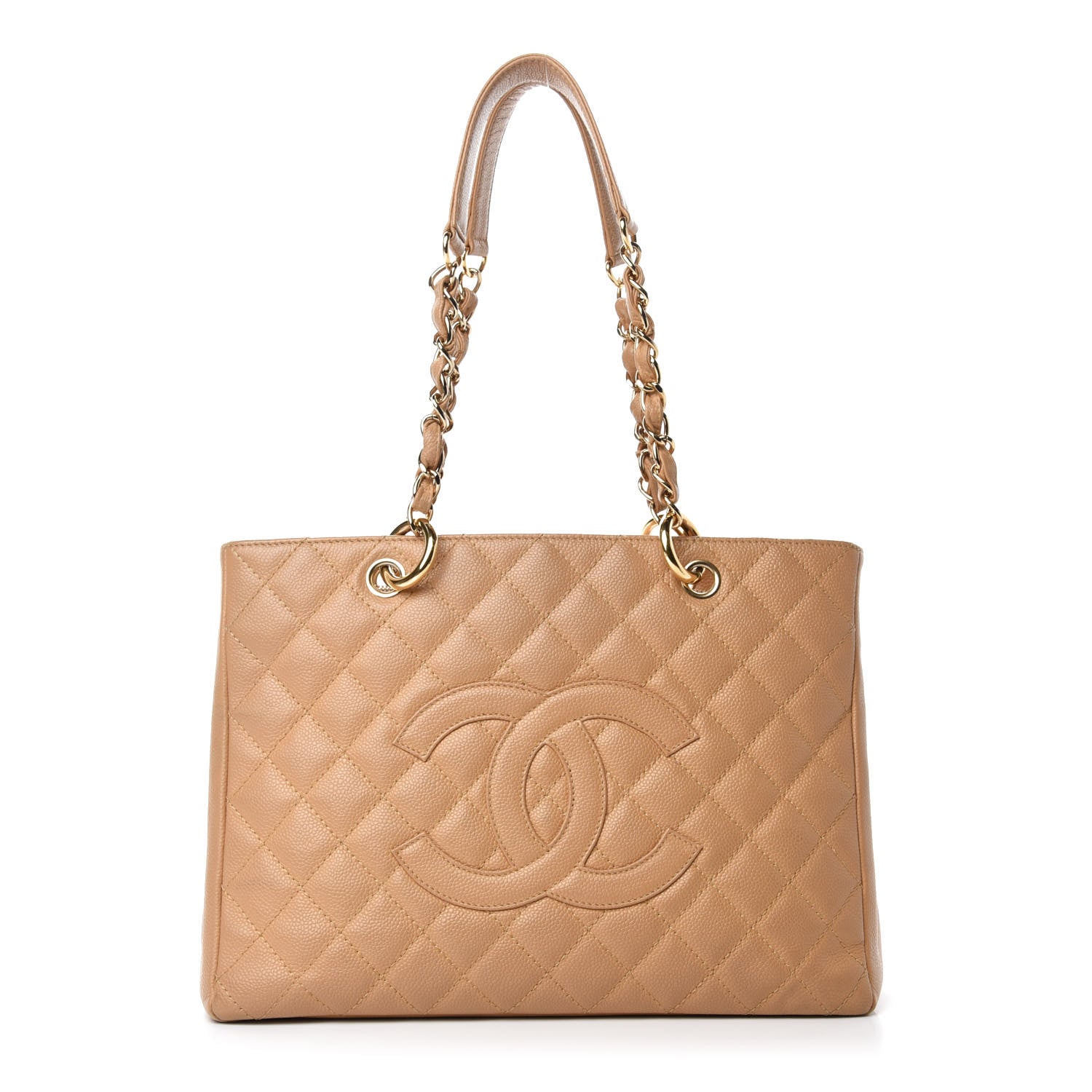 Chanel Caviar Quilted Grand Shopping Tote GST Beige 1 of 17