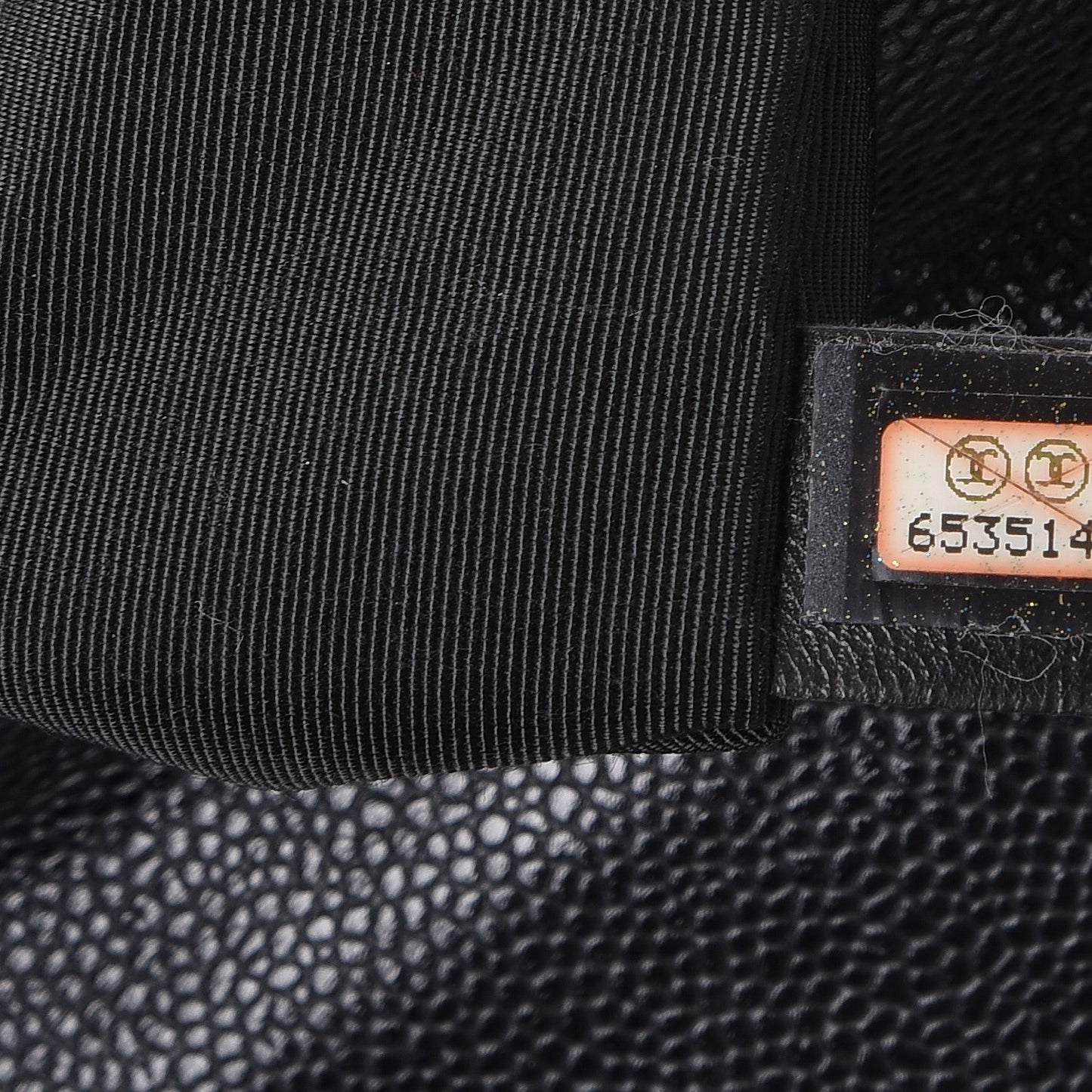 Caviar Diamond Stitch Oversized Flap Clutch Black
