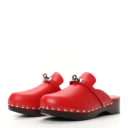 Hermes Calfskin Carlotta Mules 37 3 of 6