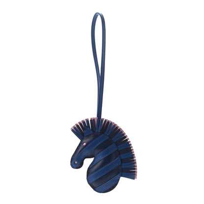 Hermes Milo Lambskin Geegee Savannah Bag Charm Bleu Saphir Bleu France Mauve Sylvestre 1 of 3