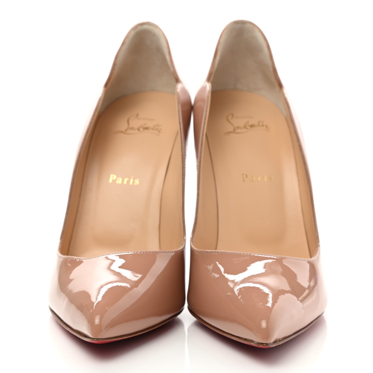 Christian Louboutin Patent Hot Chick Pumps 41.5 Nude 2 of 7