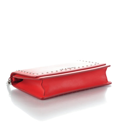 Givenchy Calfskin Studded Pandora Chain Wallet Medium Red 4 of 9