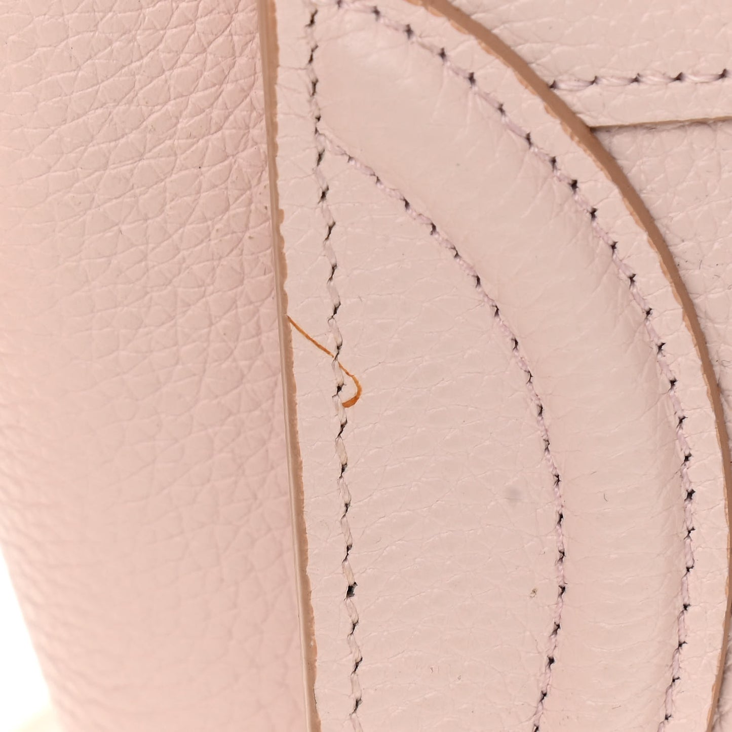 Drummed Calfskin Nano Luggage Pale Pink