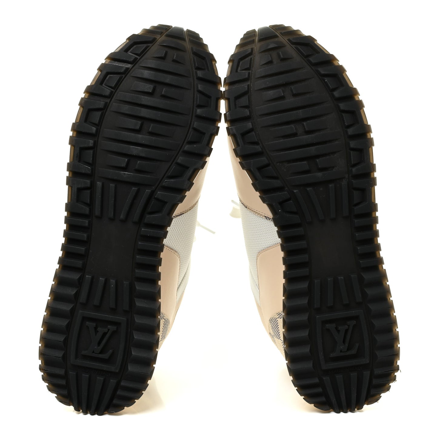 Calfskin Damier Azur Run Away Sneakers 40 White