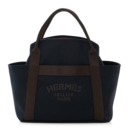 Hermes Toile Sac De Pansage Groom Bleu Navy Feu 1 of 12