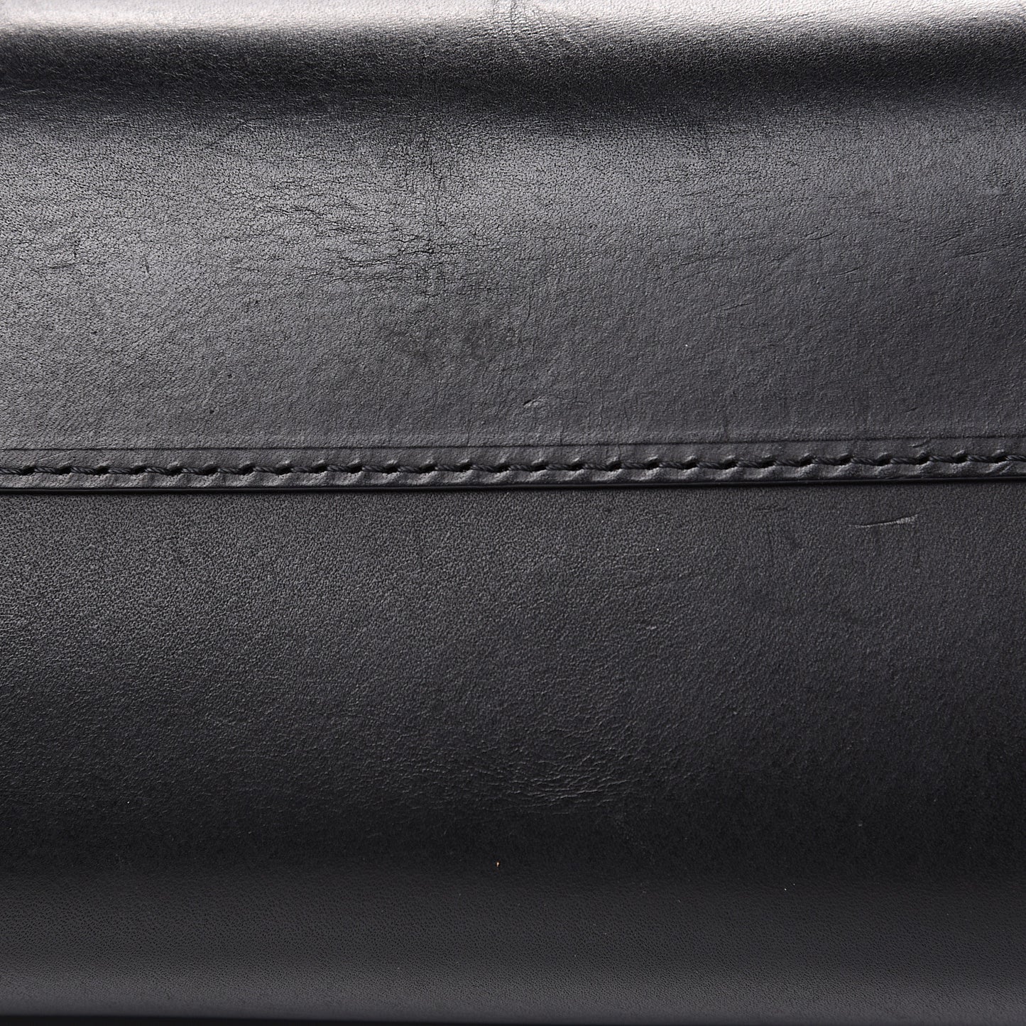 Calfskin Small Shopping Tote Black Flamma