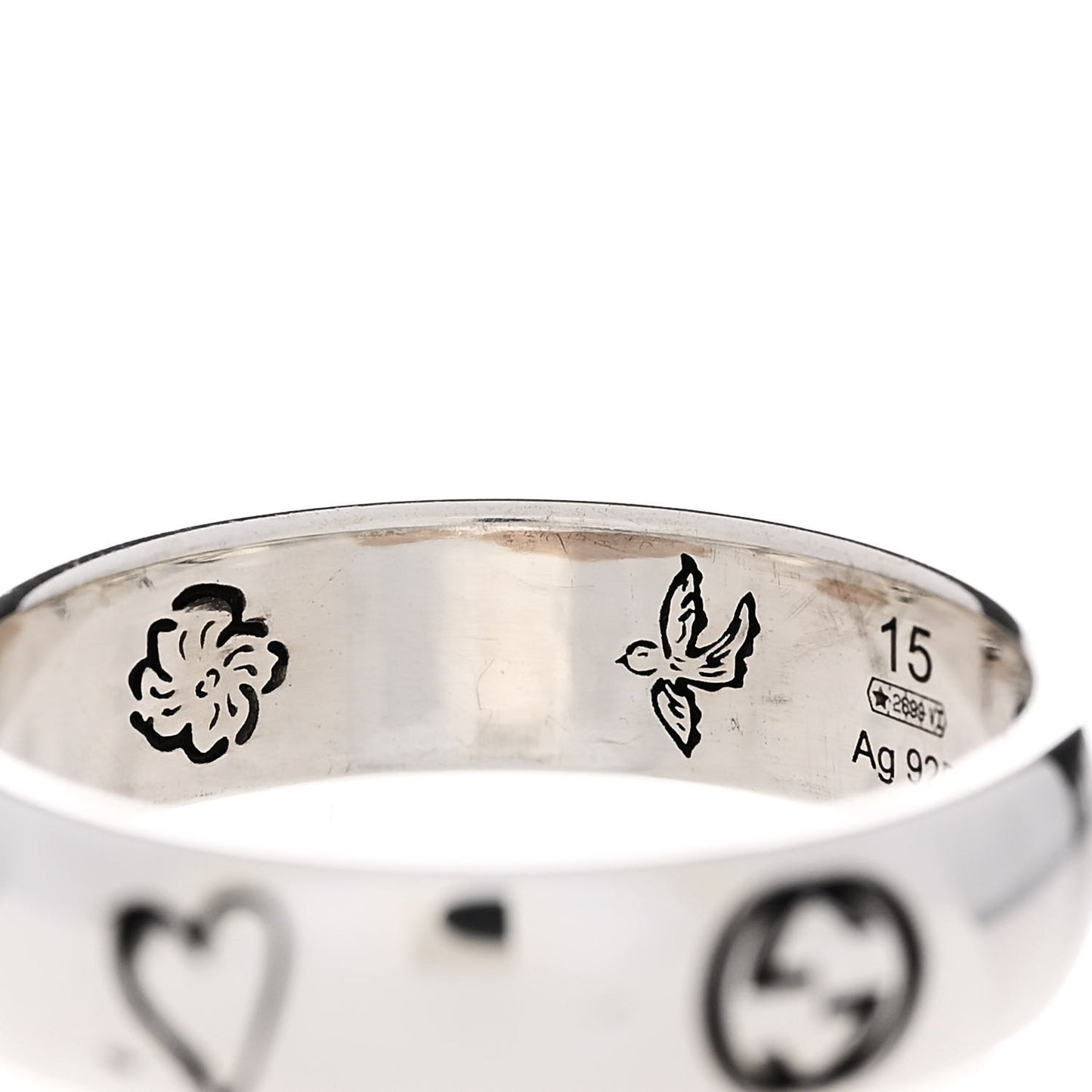 Sterling Silver Blind for Love Band Ring 55 7.25