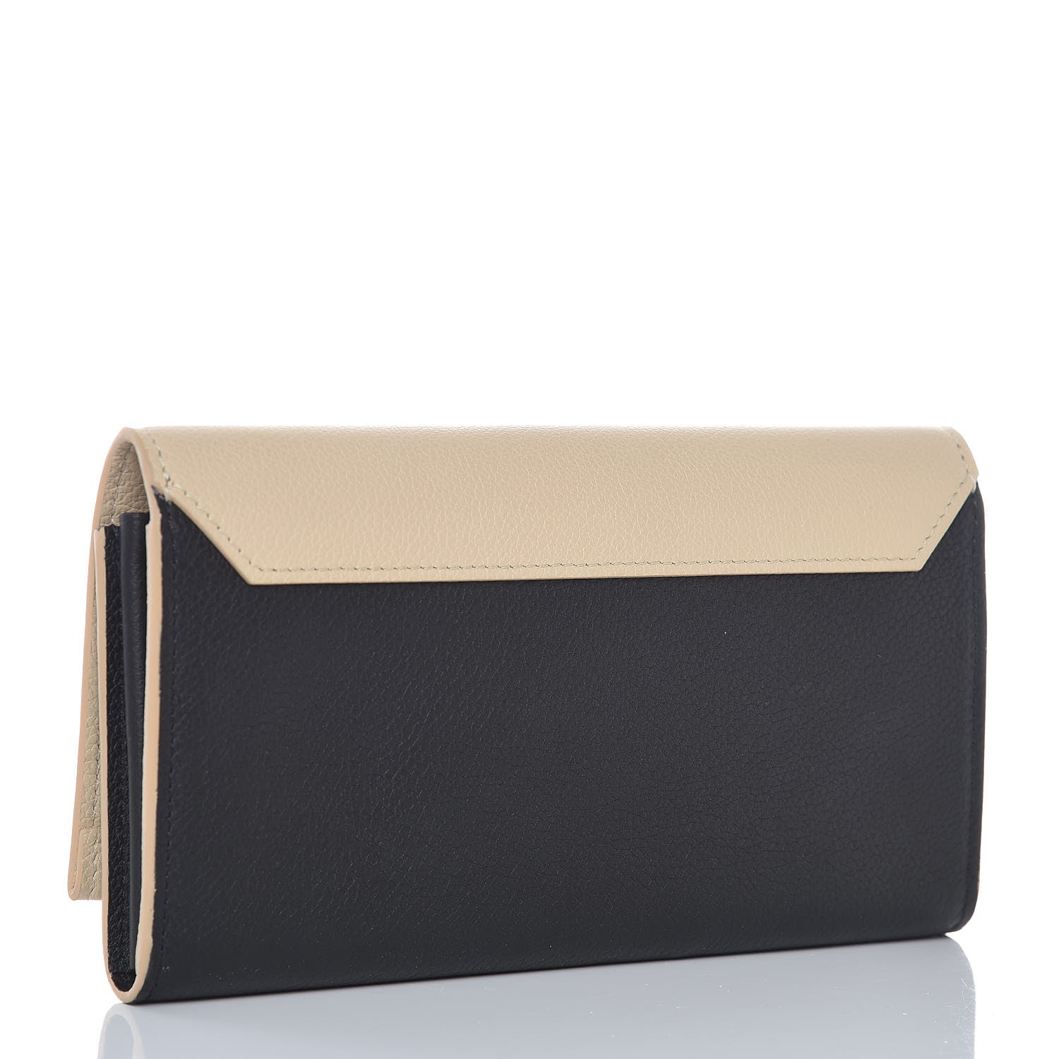 Louis Vuitton Calfskin Lockme II Wallet Vanille Black 3 of 10