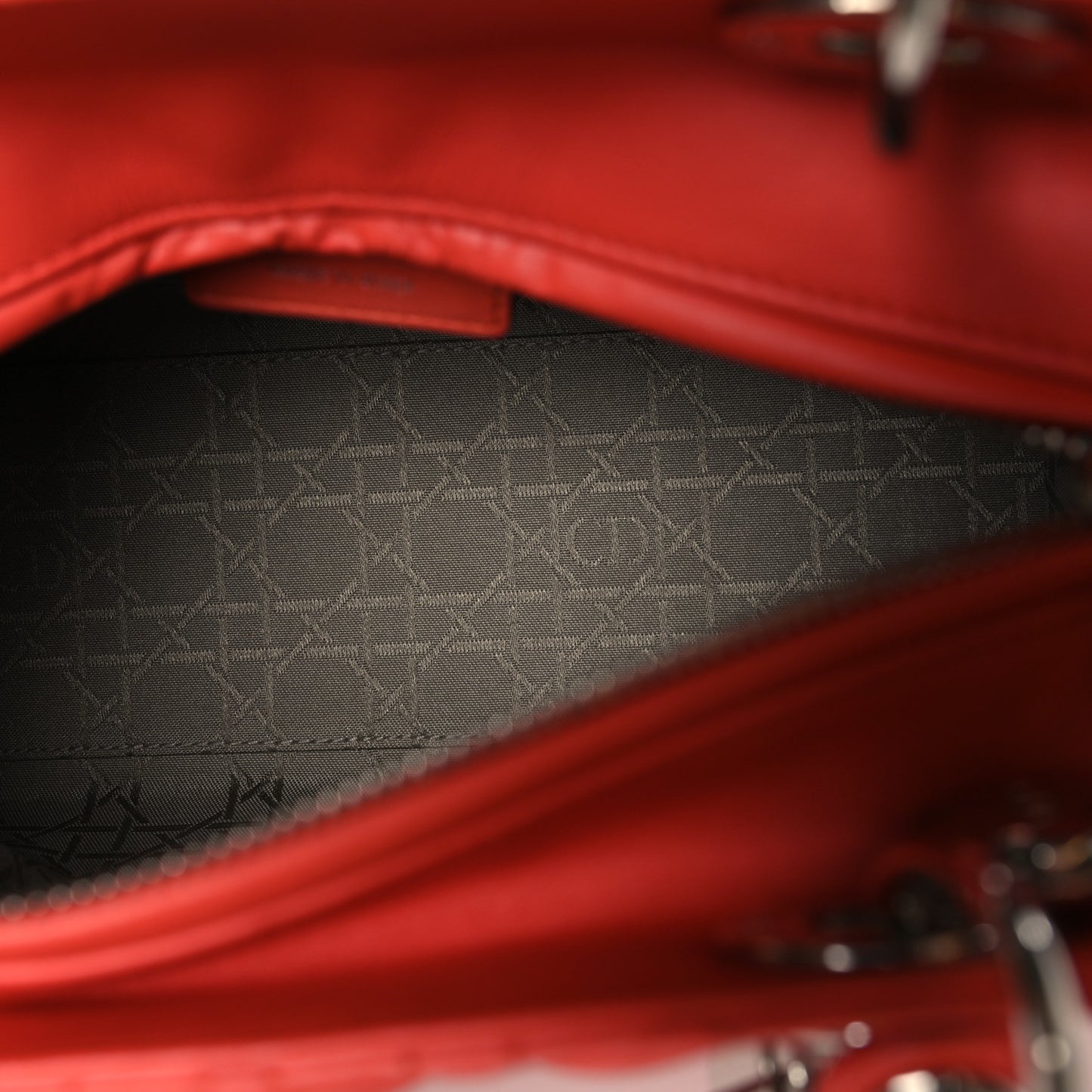 Lambskin Cannage Medium Lady Dior Coral
