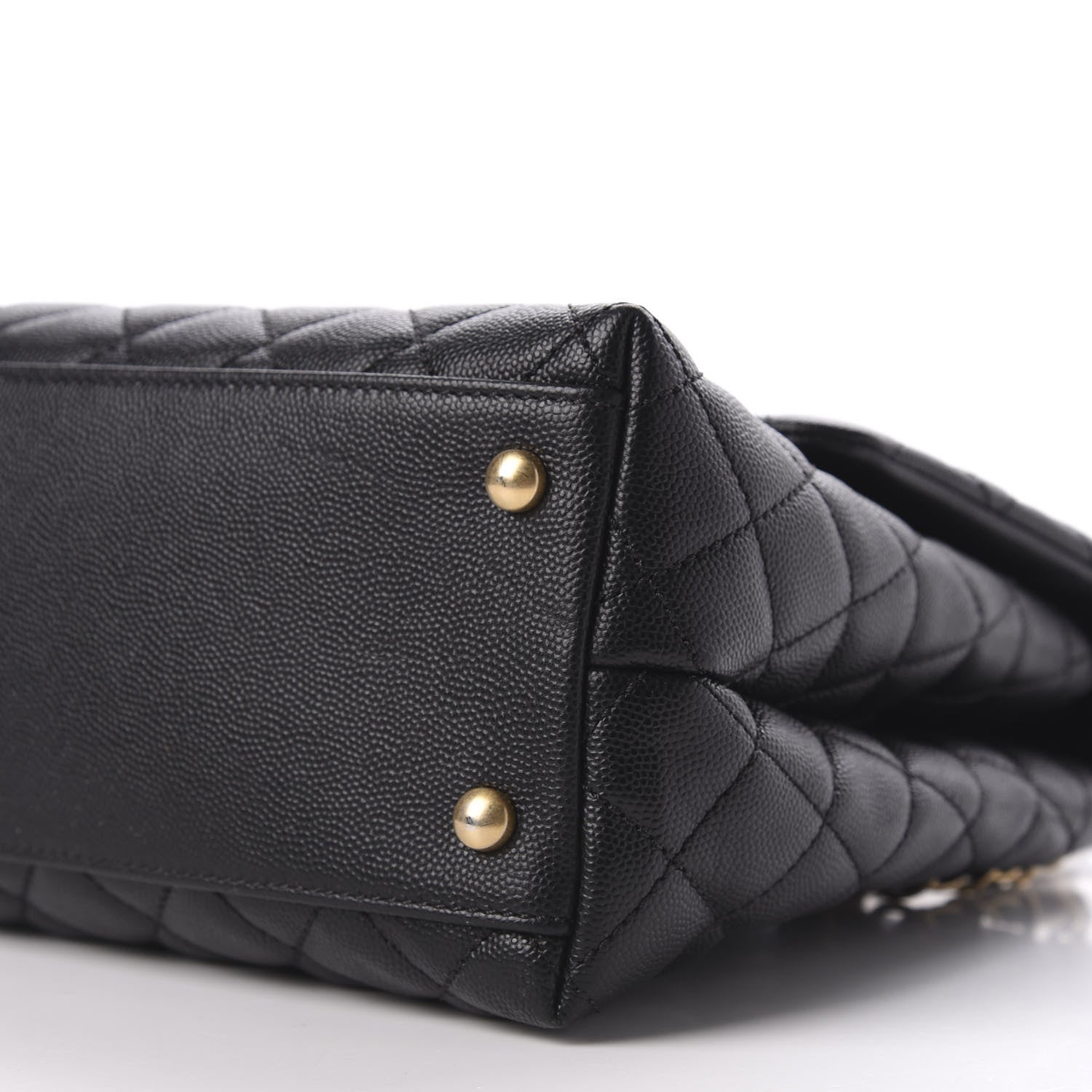 Chanel Caviar Quilted Medium Coco Handle Flap Black 7 of 10