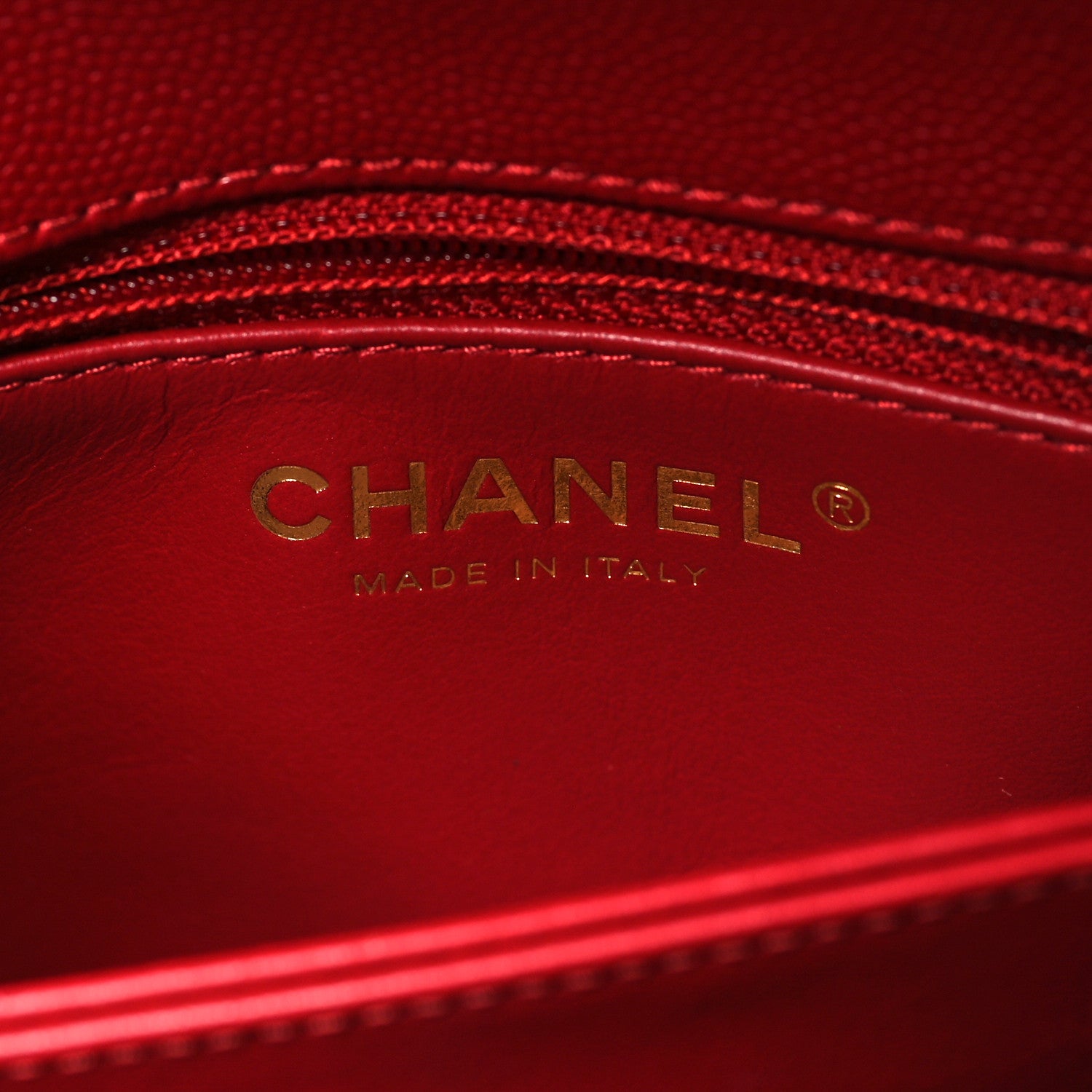 Chanel Caviar Quilted Mini Coco Handle Flap Red 6 of 10