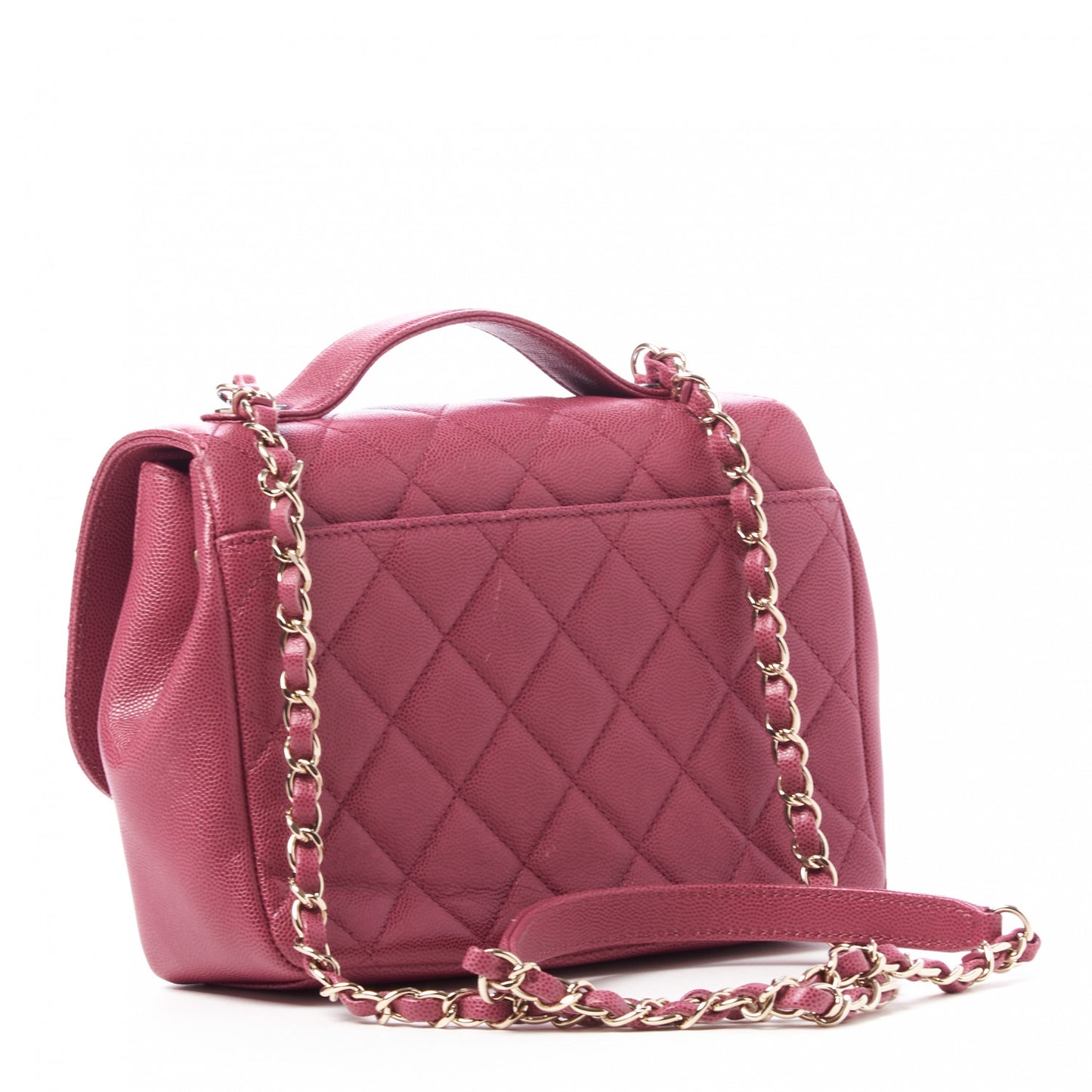 Caviar Quilted Medium Business Affinity Flap Pink