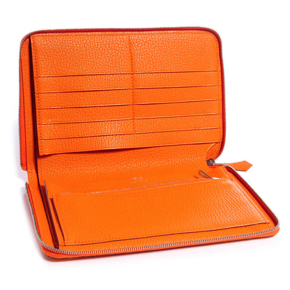 Hermes Chevre Mysore Azap GM Combined Wallet Orange 4 of 7