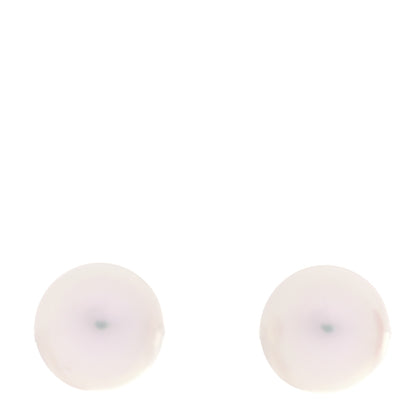 Mikimoto 18K White Gold Akoya Cultured Pearl 8-8.5mm Stud Earrings 1 of 5