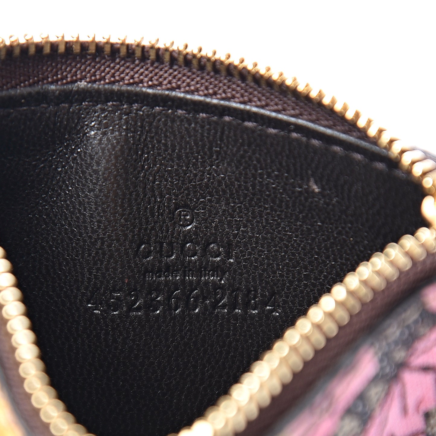 GG Supreme Monogram Bengal Coin Case Card Holder Beige Crop Pink New Acero