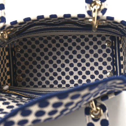 Christian Dior Canvas Medium DiorAmour Dots Lady D-Lite Blue 5 of 9