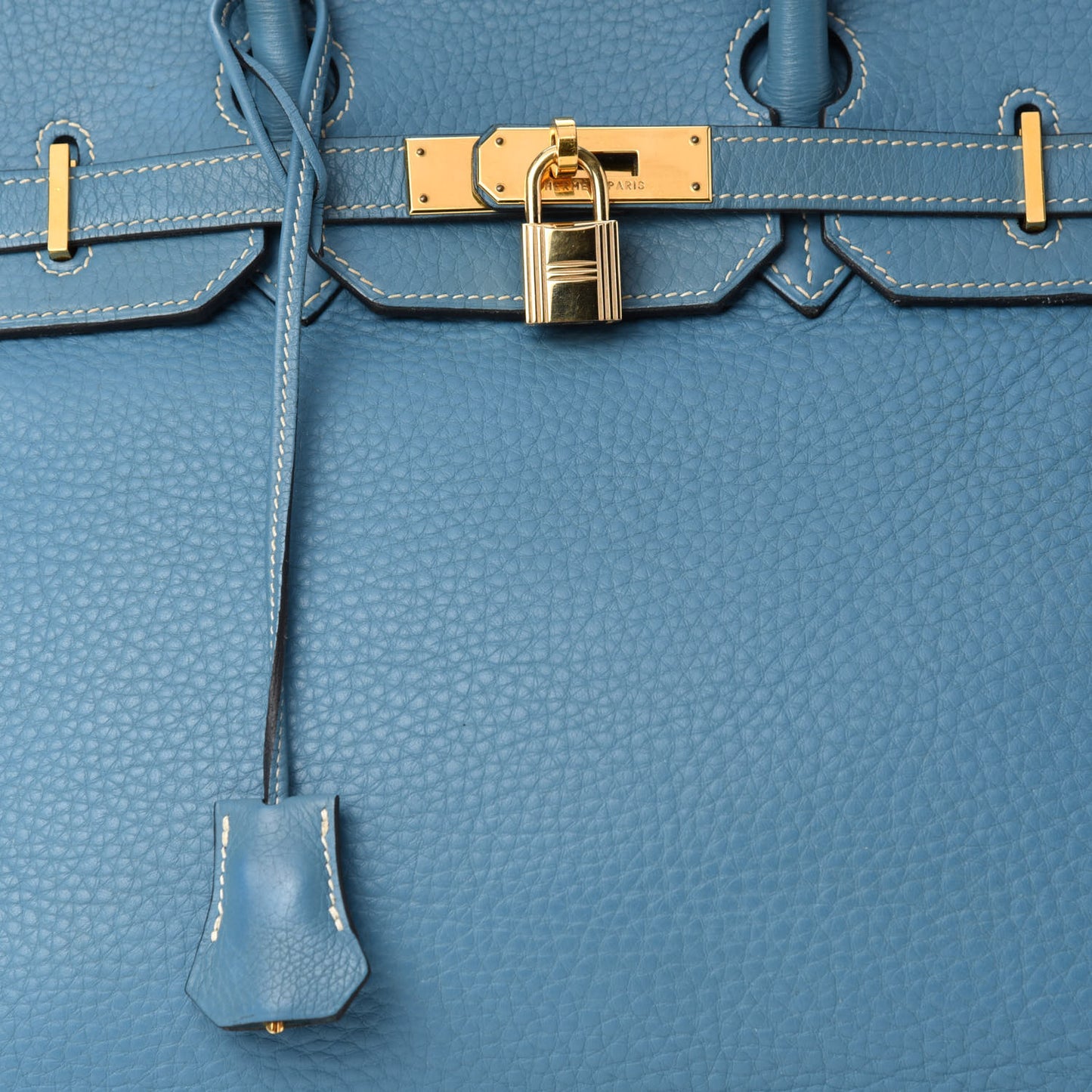 Taurillon Clemence Birkin 35 Blue Jean