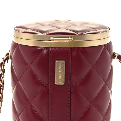 Chanel Lambskin Quilted Mini Crown Box Bag Burgundy 7 of 12