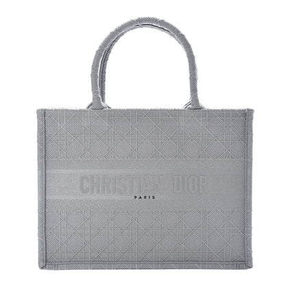 Christian Dior Canvas Embroidered Cannage Medium Book Tote Stone 1 of 9