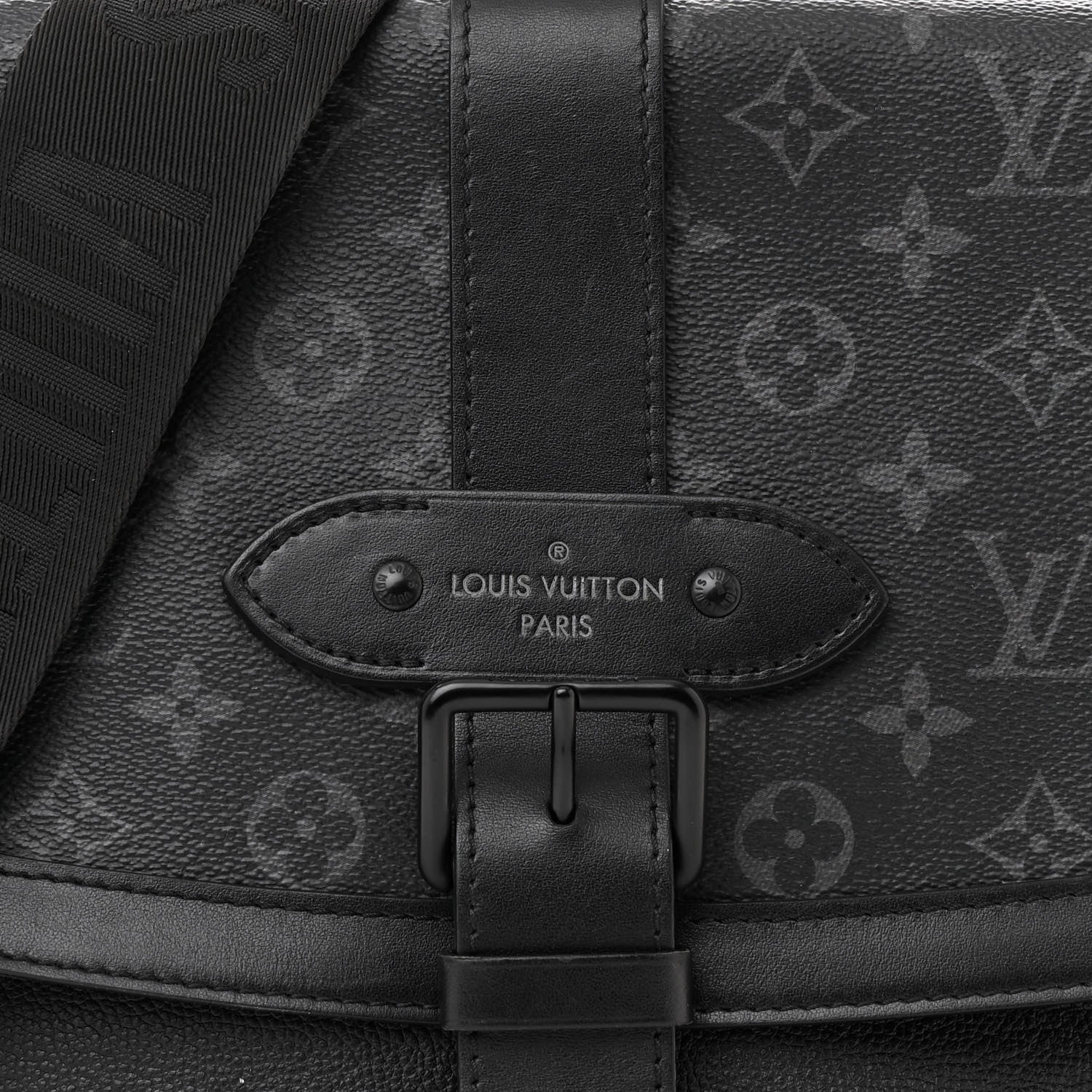Louis Vuitton Monogram Eclipse Saumur Messenger NV Black 6 of 15