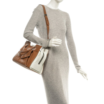 Proenza Schouler Smooth Calfskin PS13 Small Bi-Color Satchel Caramel White 2 of 6