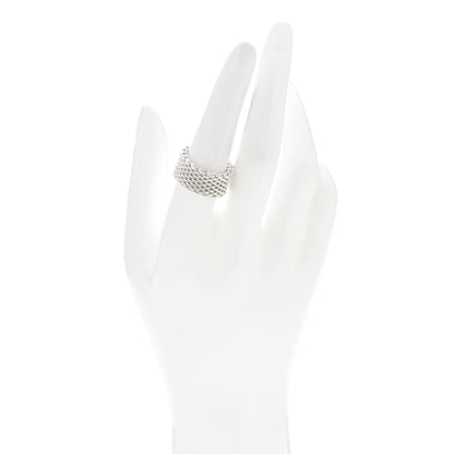Tiffany Sterling Silver Somerset Mesh Ring 54 7 2 of 4