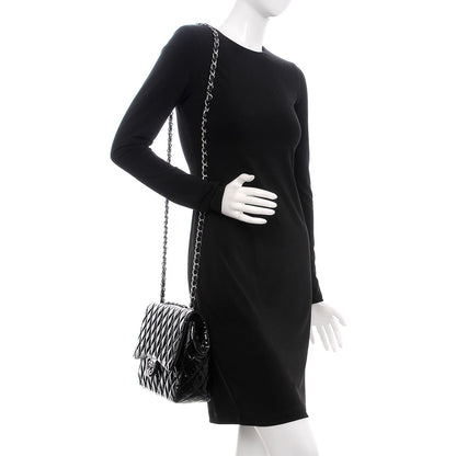 Chanel Patent Quilted Jumbo Single Flap Black 2 of 10