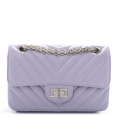 Chanel Aged Calfskin Chevron Quilted 2.55 Reissue Mini Flap Light Purple 1 of 10