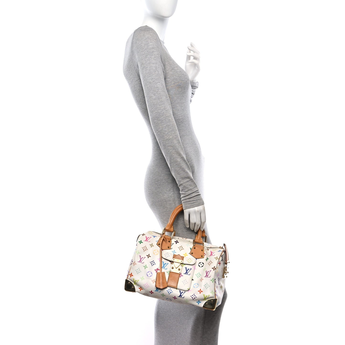 Monogram Multicolor Speedy 30 White
