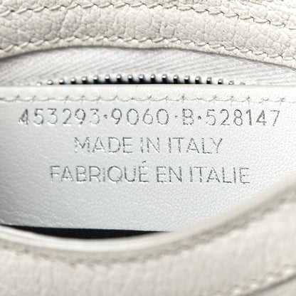 Balenciaga Chevre Silver Metallic Edge Hardware Nano City White 7 of 15