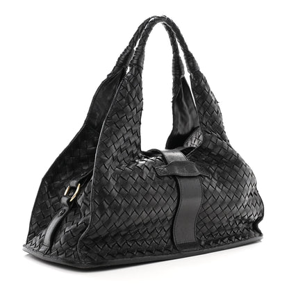 Bottega Veneta Nappa Intrecciato Shoulder Bag Black 3 of 14