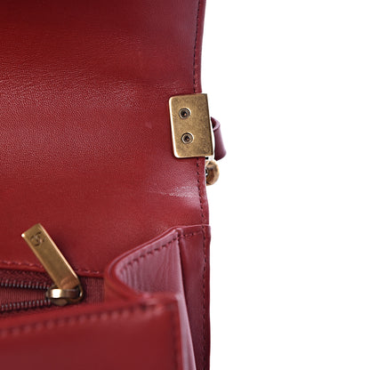 Chanel Lambskin Quilted New Medium Boy Flap Dark Red 8 of 12