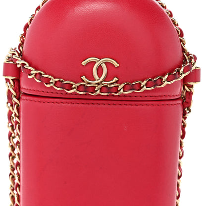 Chanel Lambskin Chain Around Phone Holder Red 8 of 10