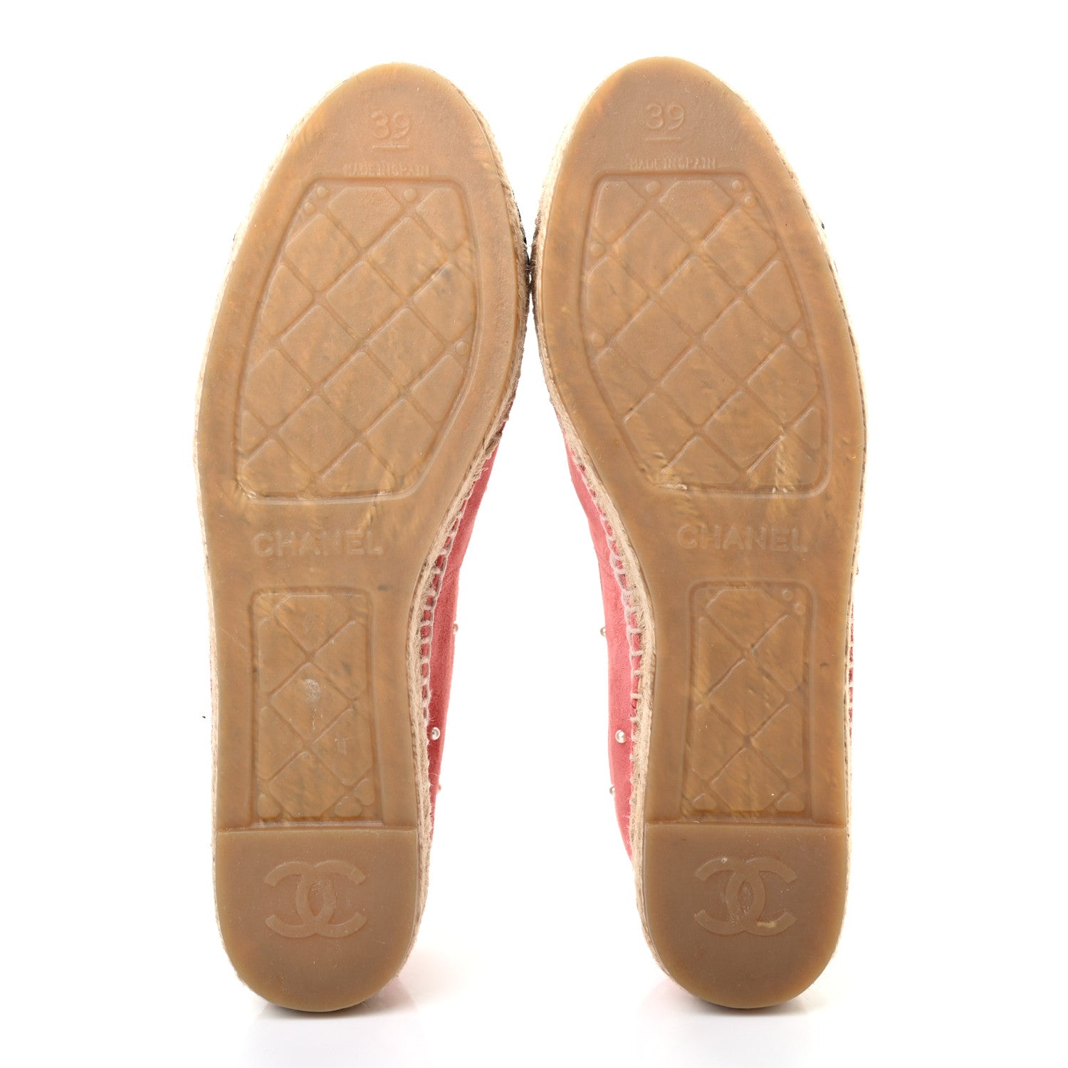 Chanel Suede Pearl CC Espadrilles 39 Pink 5 of 7