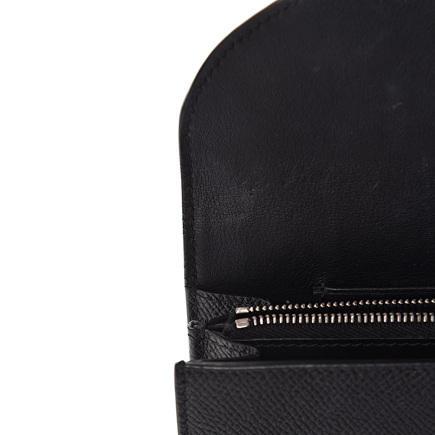 Grained Calfskin Medium Trotteur Multifunction Flap Wallet Black