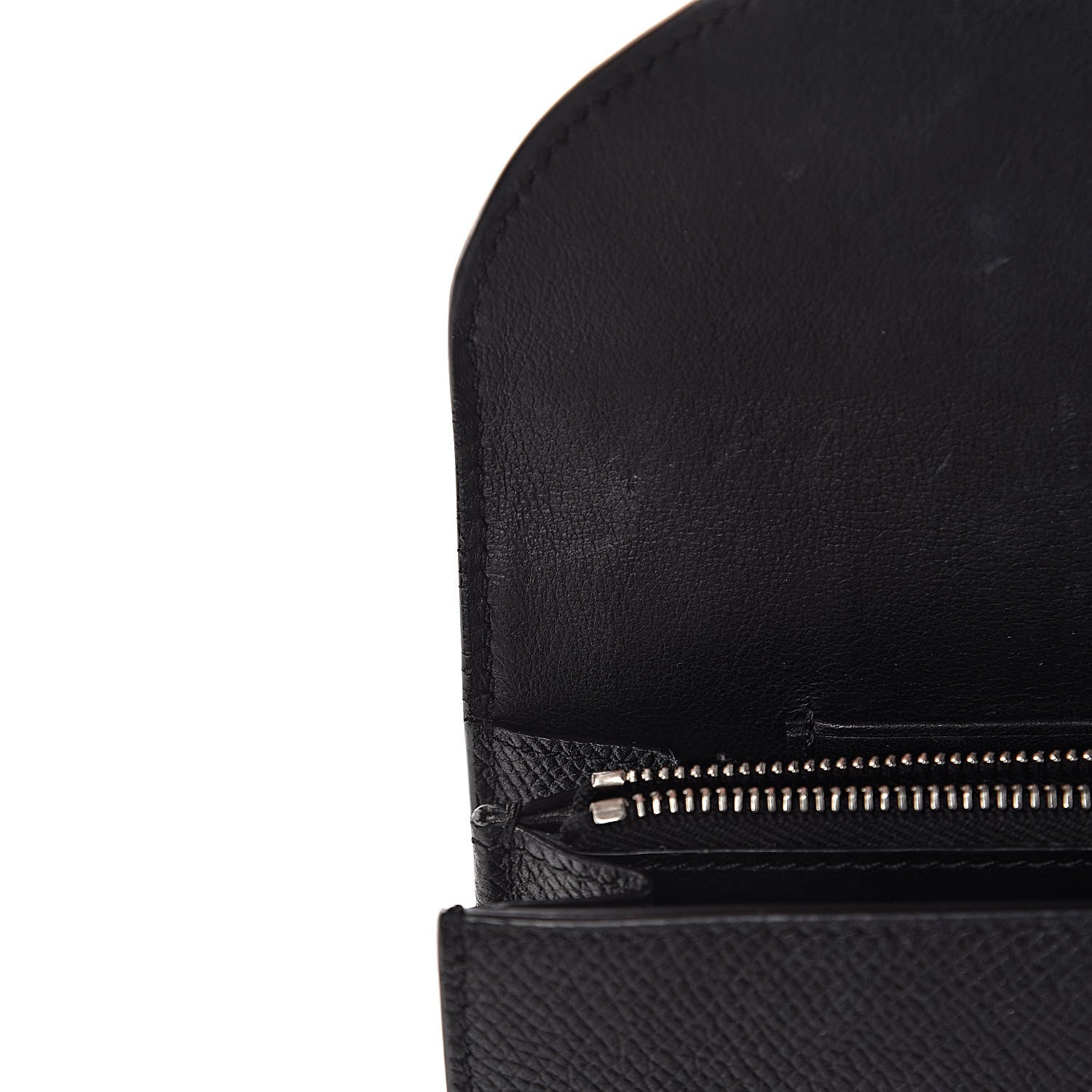 Celine Grained Calfskin Medium Trotteur Multifunction Flap Wallet Black 10 of 13