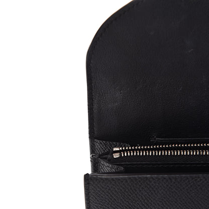 Celine Grained Calfskin Medium Trotteur Multifunction Flap Wallet Black 10 of 13