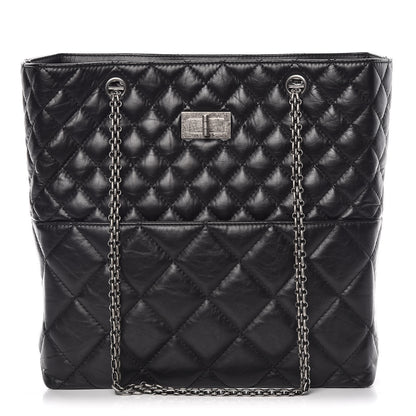 Chanel Aged Calfskin Quilted Reissue 2.55 Tote Black 1 of 8