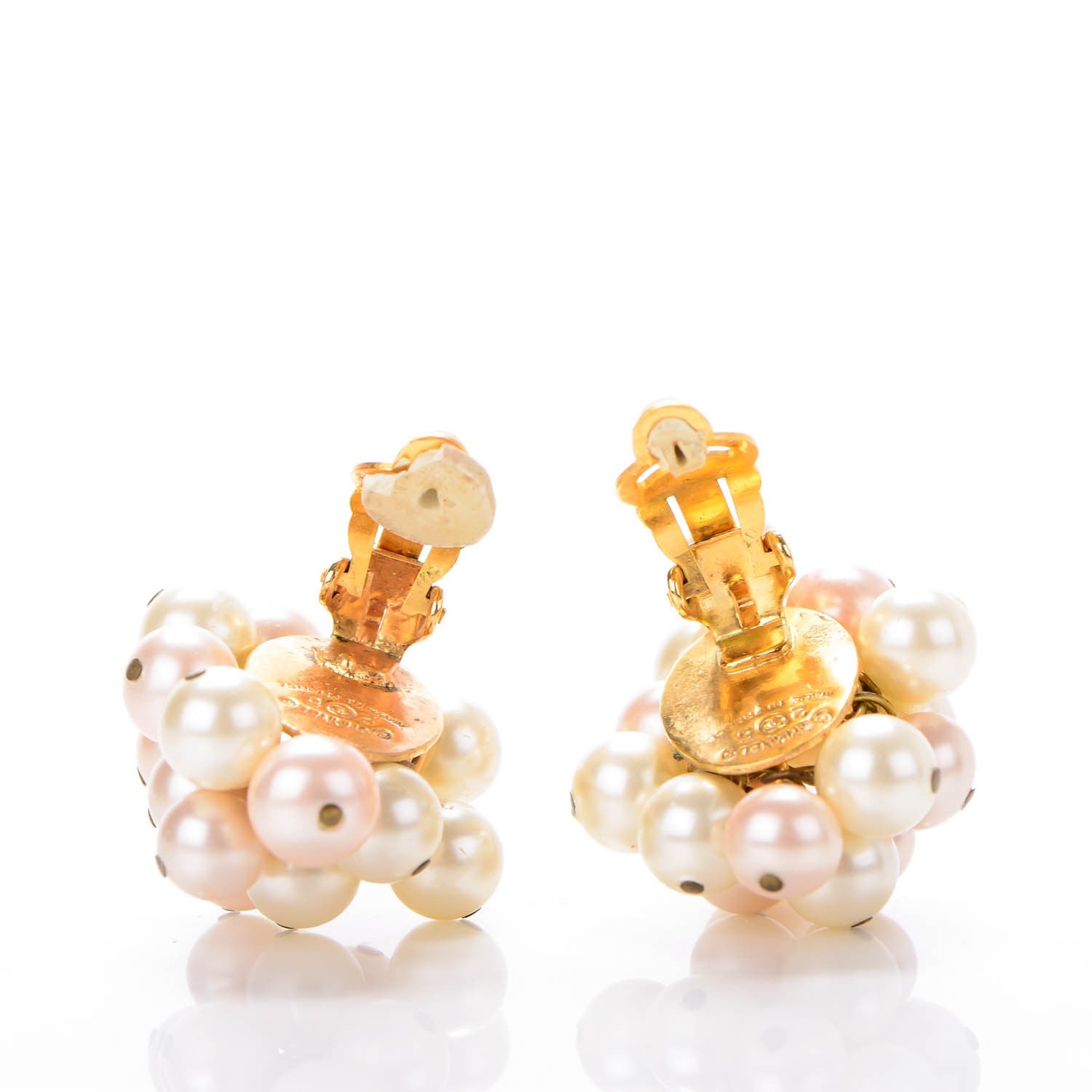 Chanel Pearl Clip On Earrings Gold 3 of 4