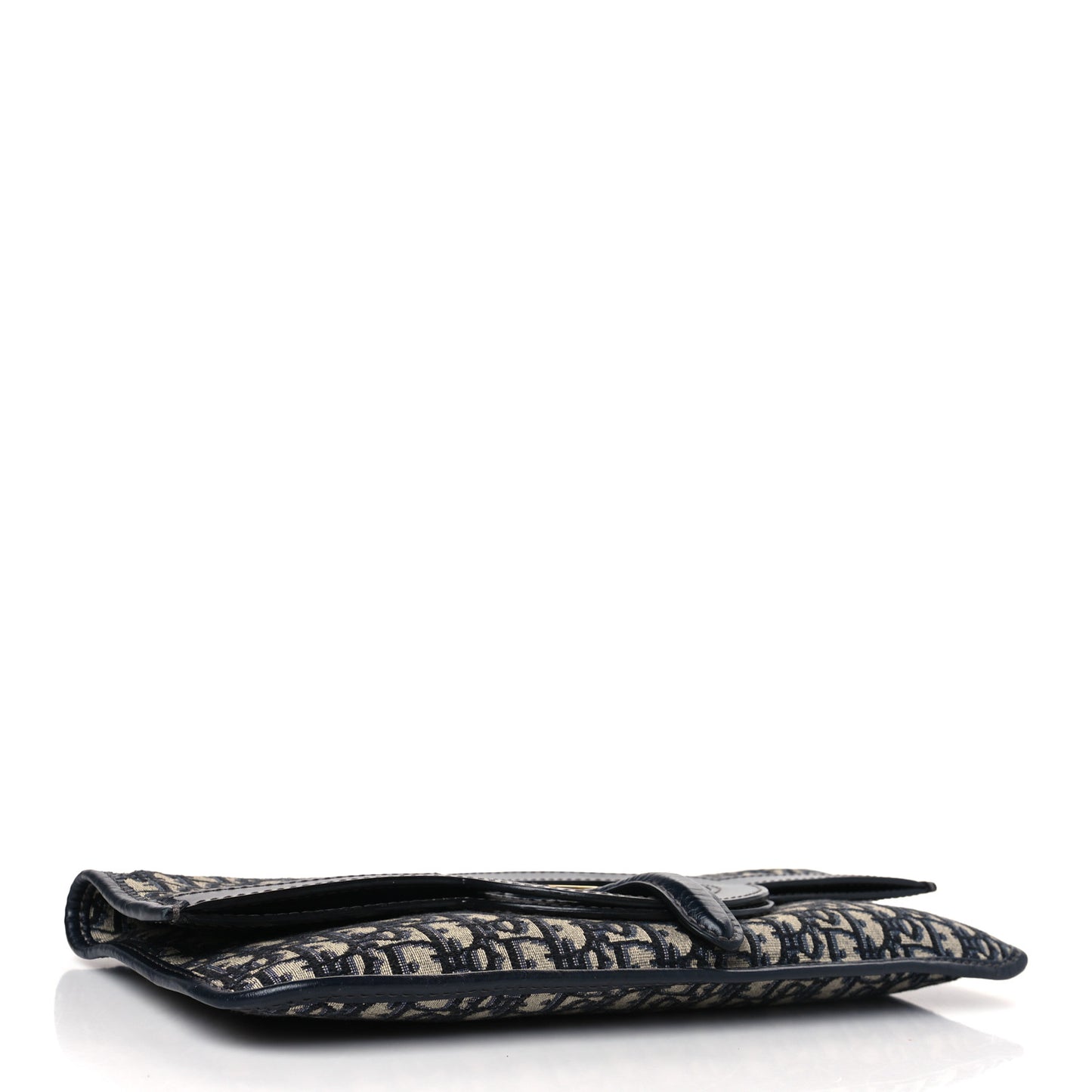 Oblique Fold Over Clutch Blue