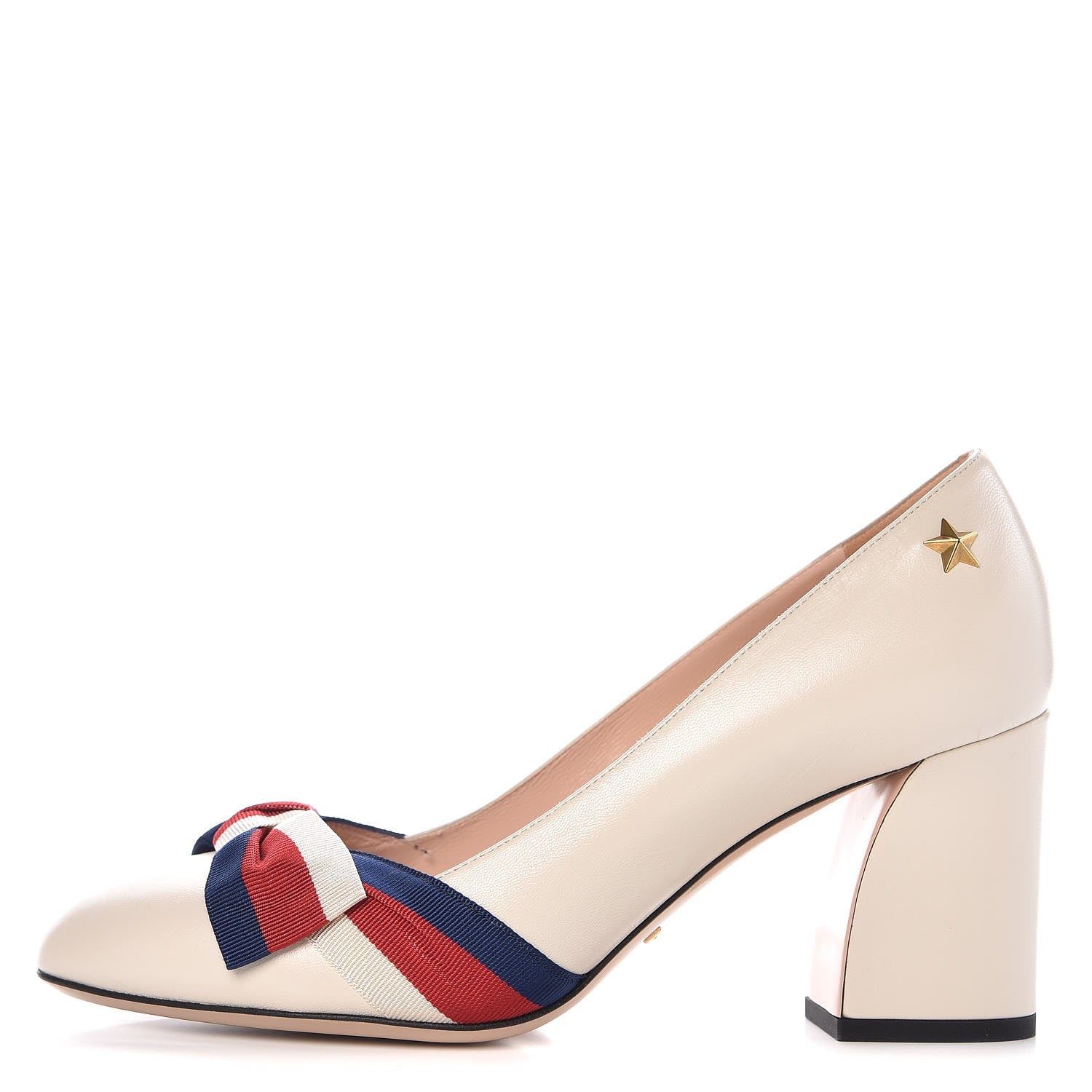 Gucci Malaga Kid Web Bow Pumps 38.5 Mystic White 1 of 10