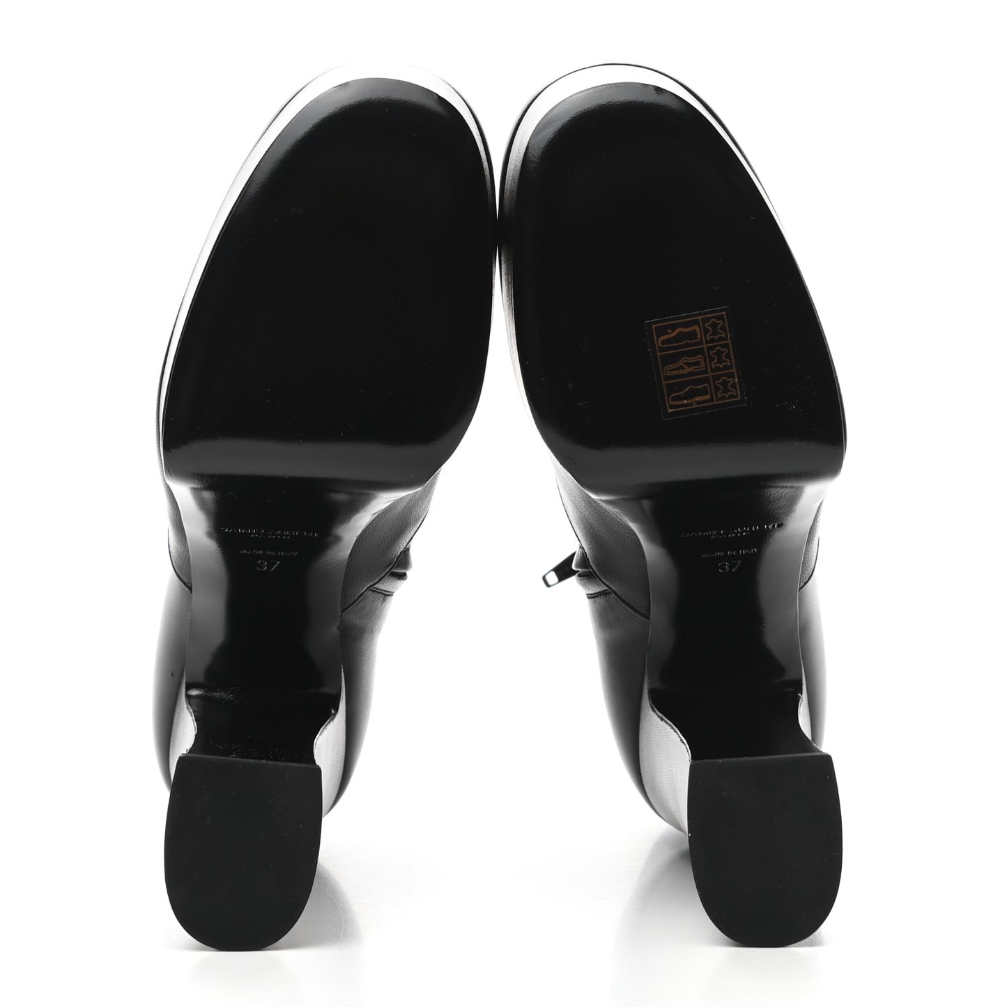 Calfskin Candy Platform 125 Ankle Boots 37 Black