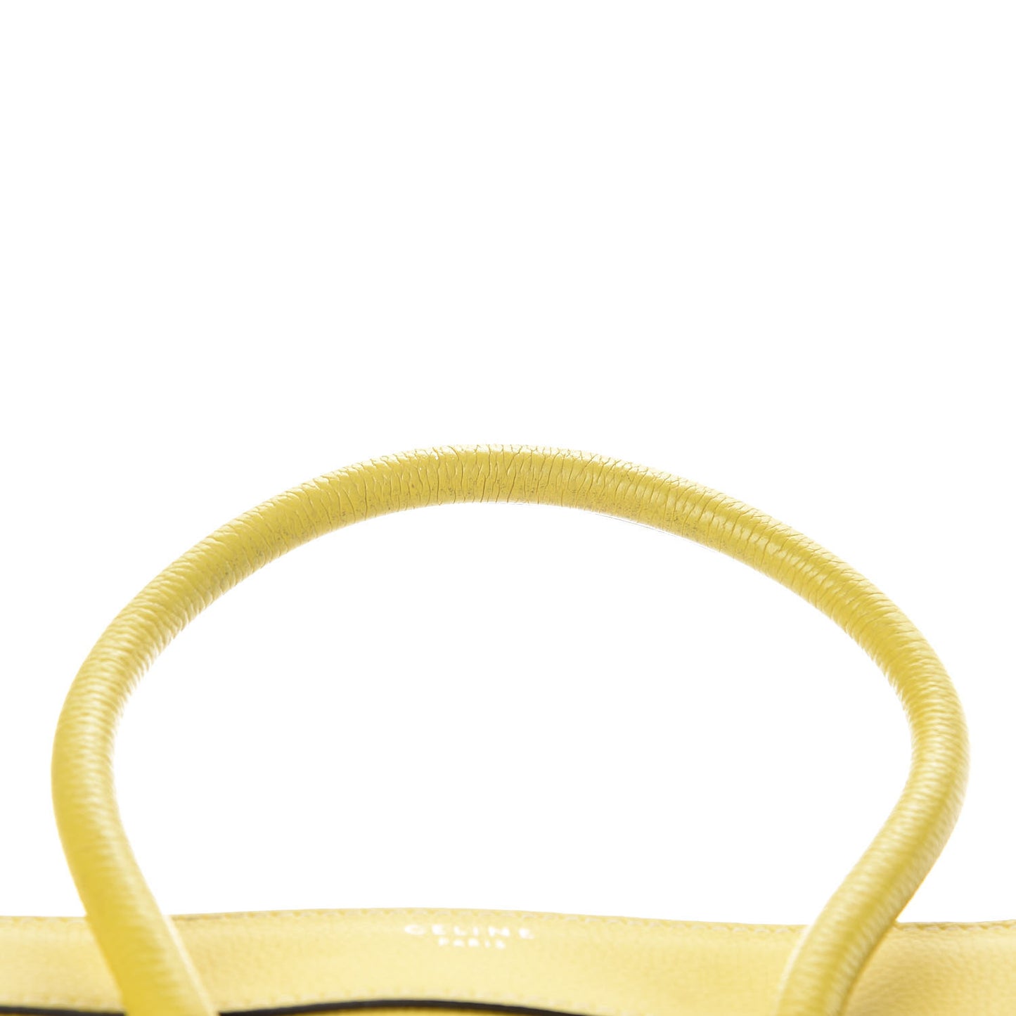 Drummed Calfskin Micro Luggage Citron