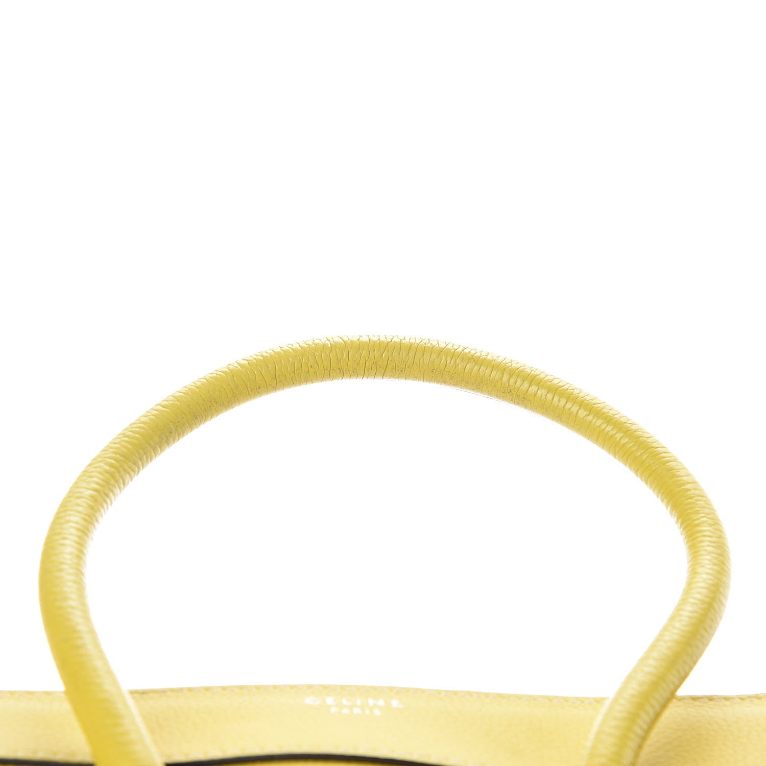 Celine Drummed Calfskin Micro Luggage Citron 13 of 19