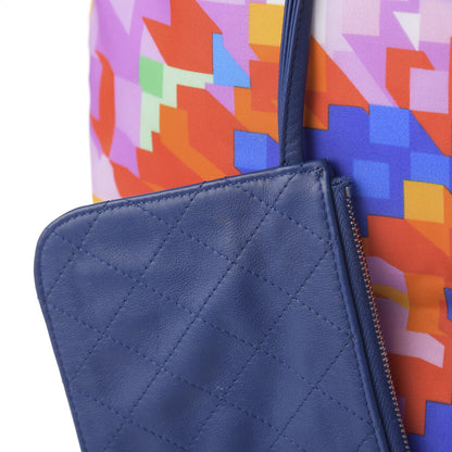 Chanel Nylon Printed CC Tote Multicolor 10 of 14