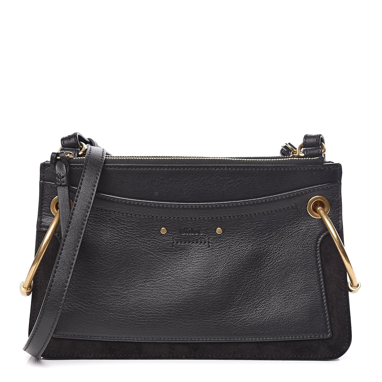 Calfskin Suede Mini Roy Bag Black