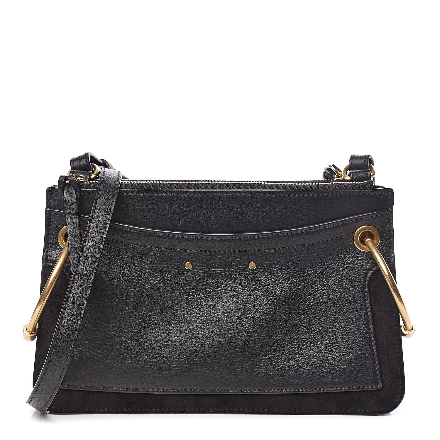 Chloe Calfskin Suede Mini Roy Bag Black 1 of 13