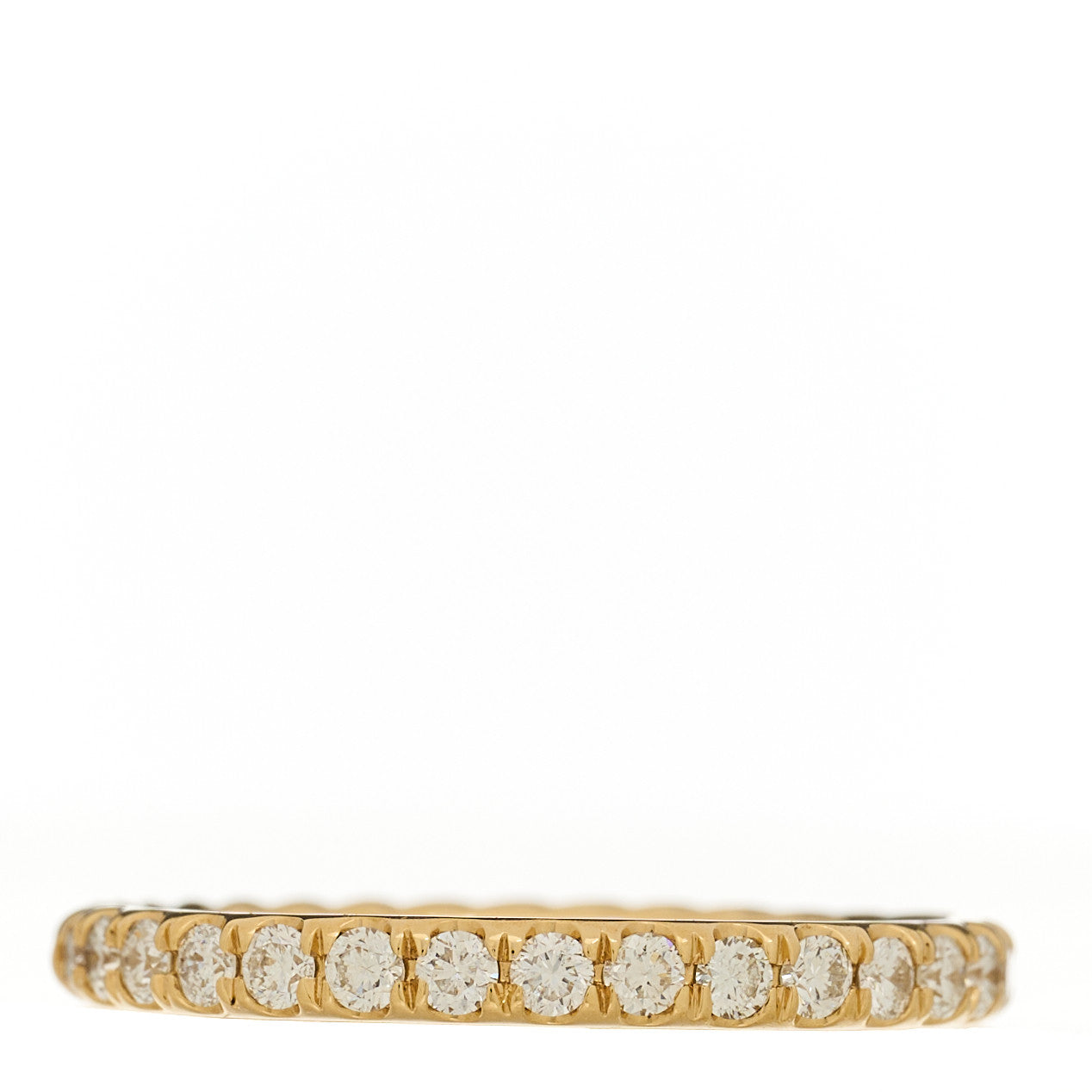 18K Yellow Gold Diamond 2mm Cable Collectibles Band Ring 49 5