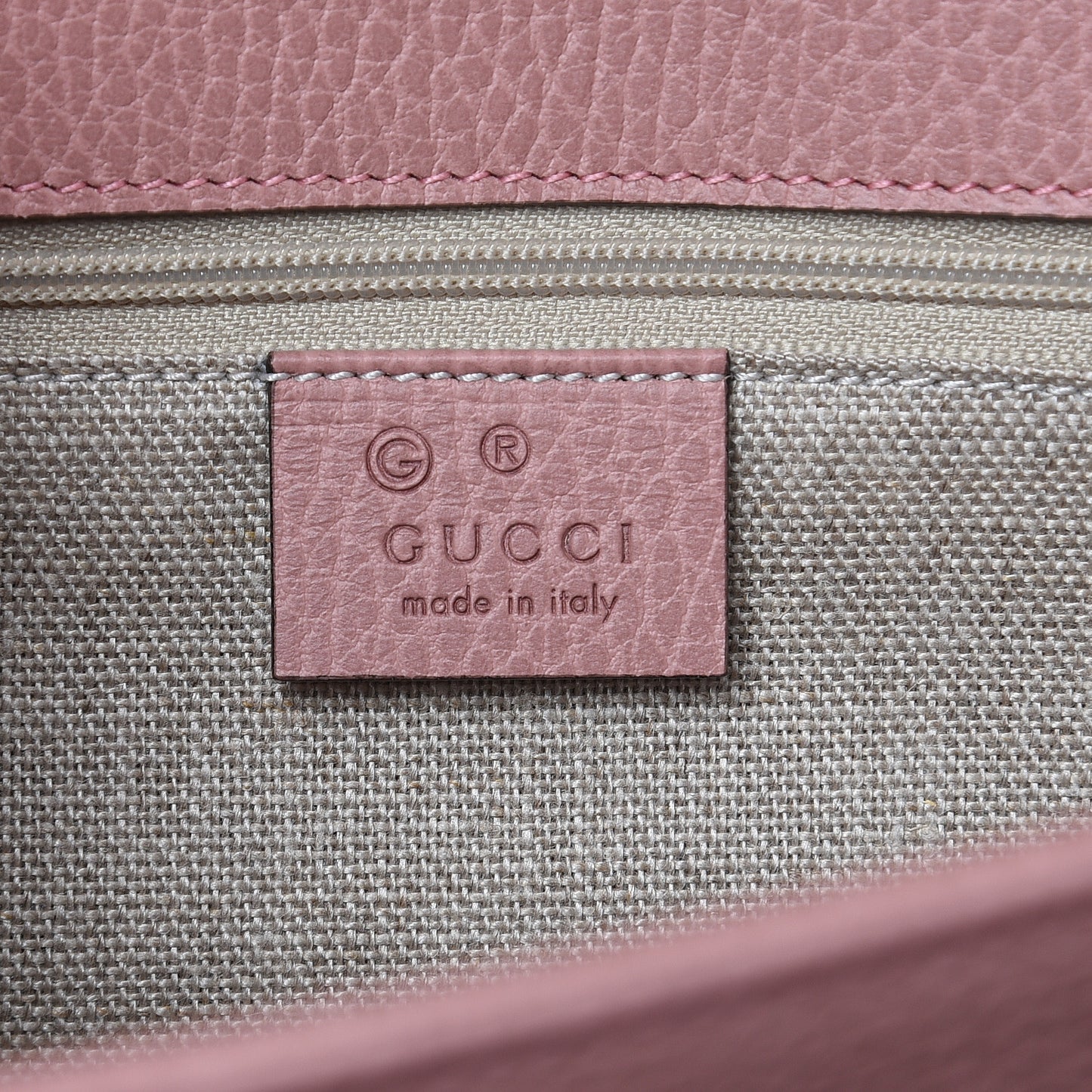 Dollar Calfskin Interlocking G Shoulder Bag Soft Pink